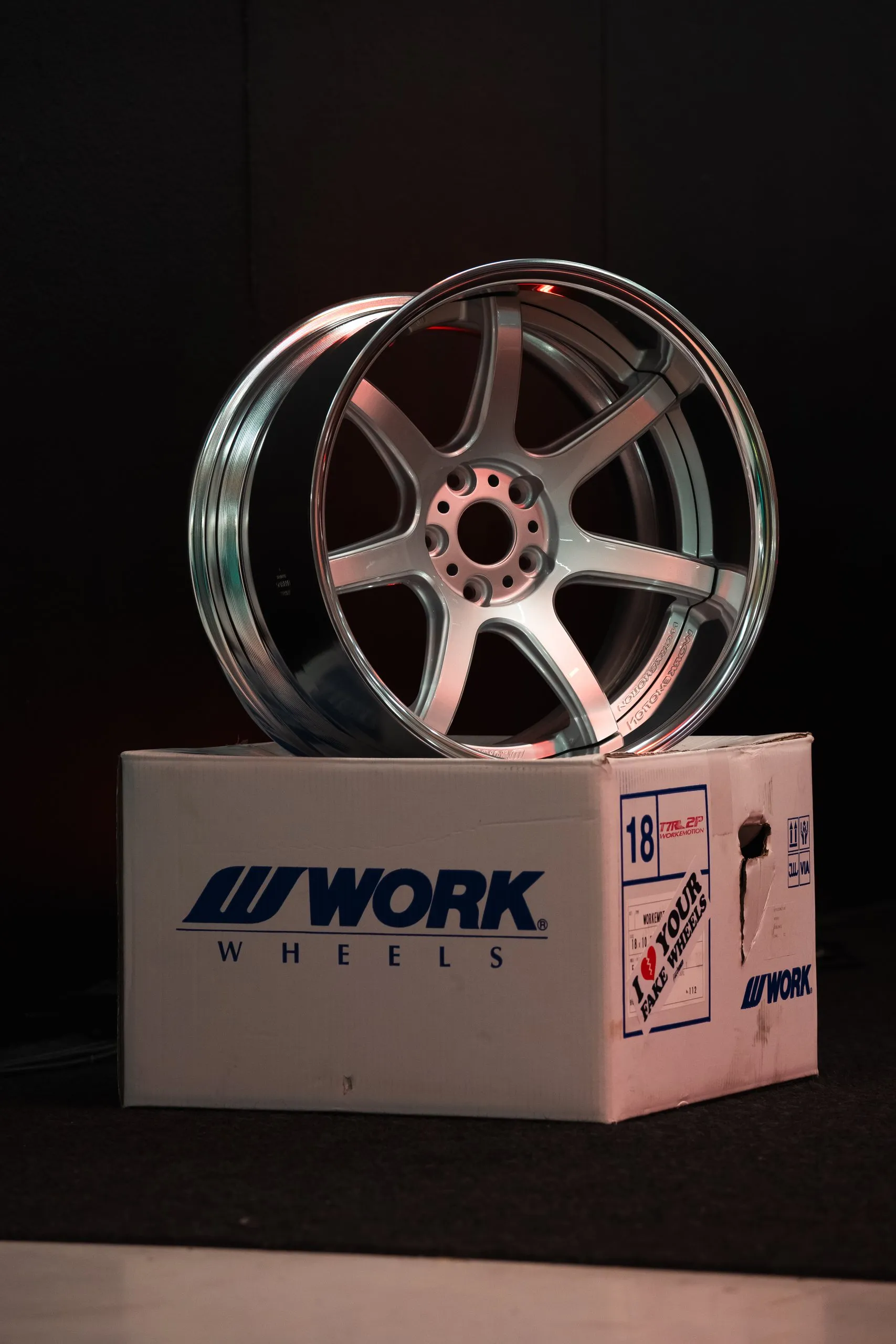 Work Wheels rim on its box