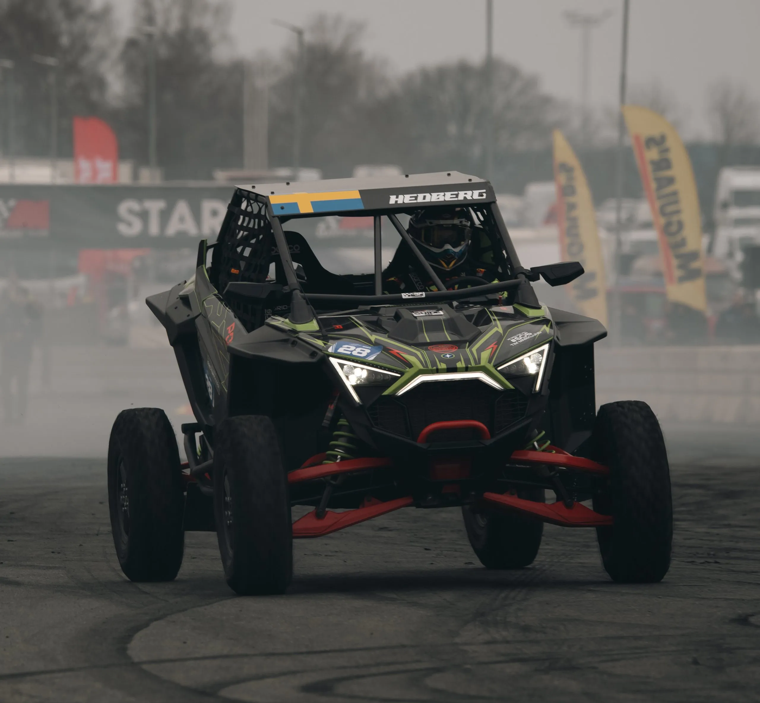 Off-road buggy on the tarmac arena